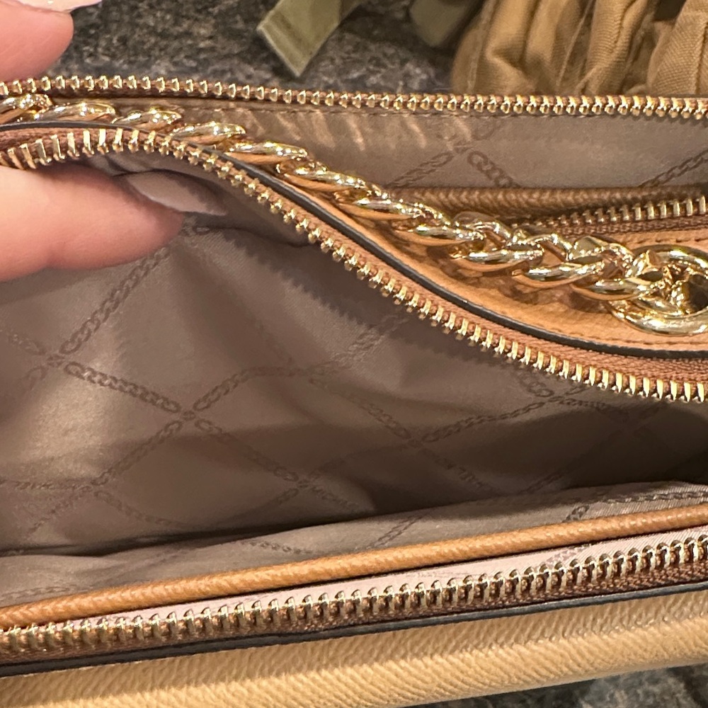 Michael Kors Brown and Cream Crossbody Bag - Picture 3 of 4